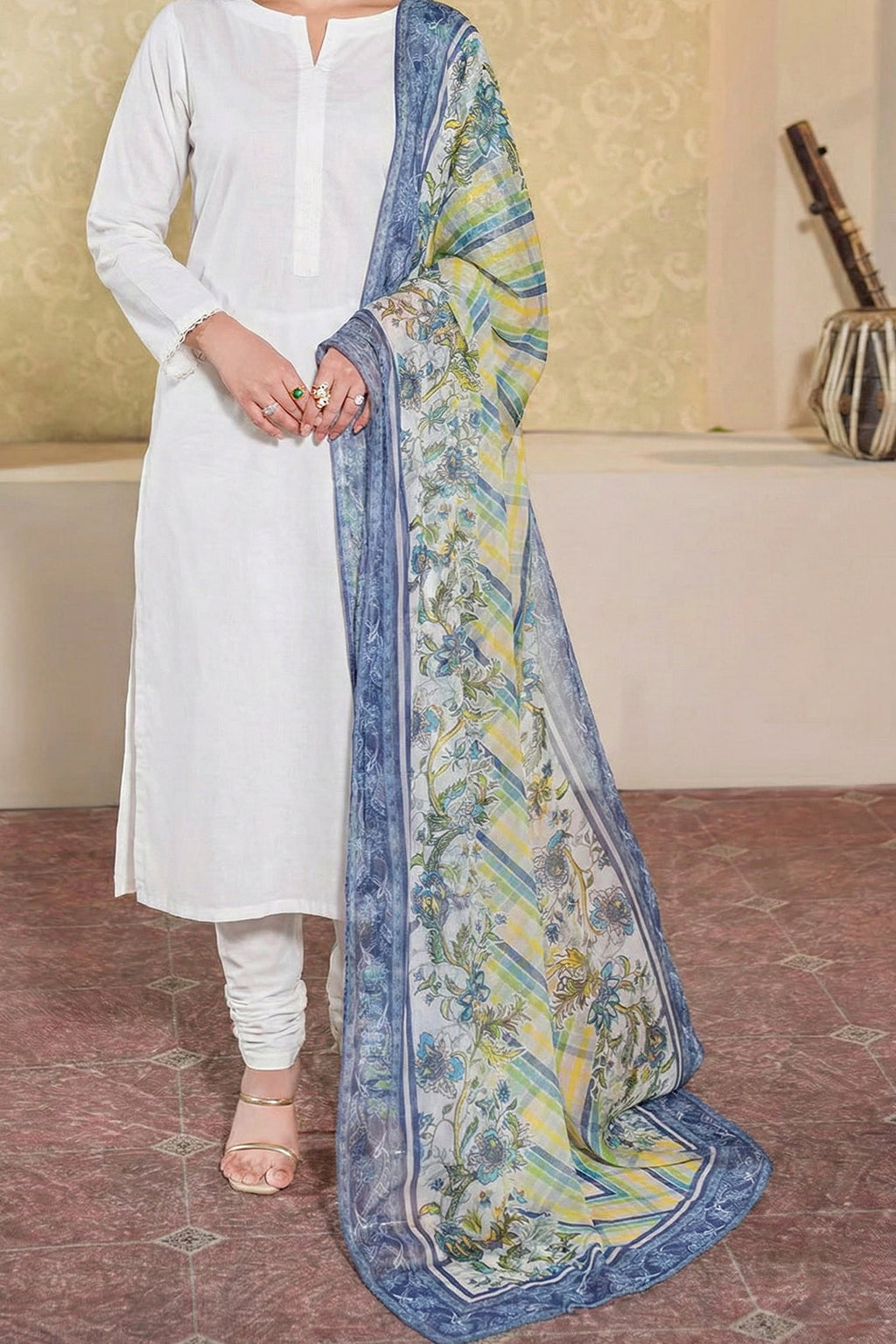 Printed - 1 Pc Chiffon Dupatta