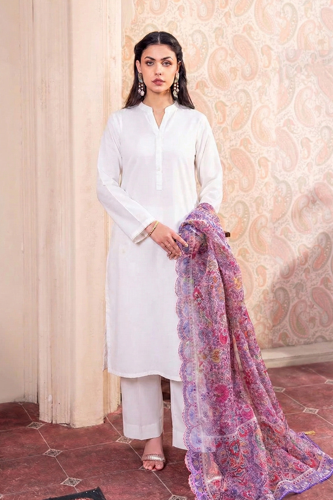 Embroidered - 1 Pc Printed Dupatta