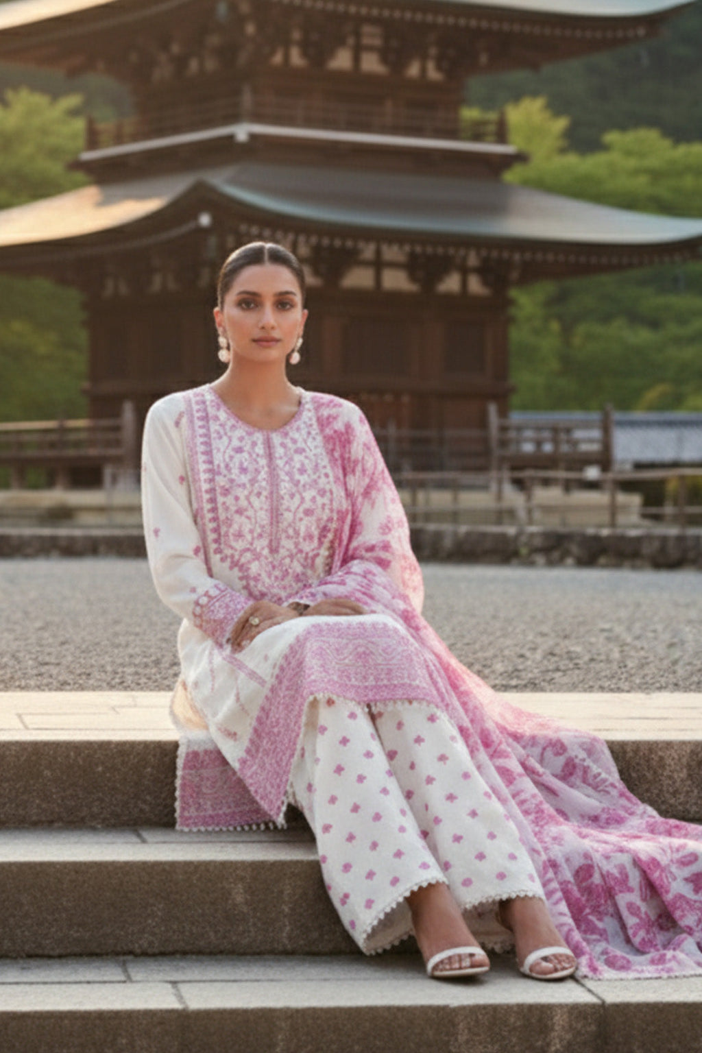 Embroidered - 3 Pc Lawn Suit (Lawn Dupatta)