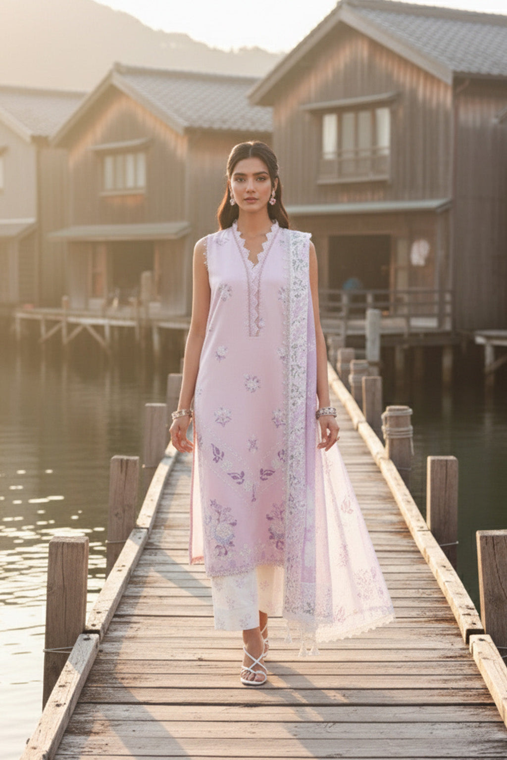 Embroidered - 3 Pc Lawn Suit (Lawn Dupatta)