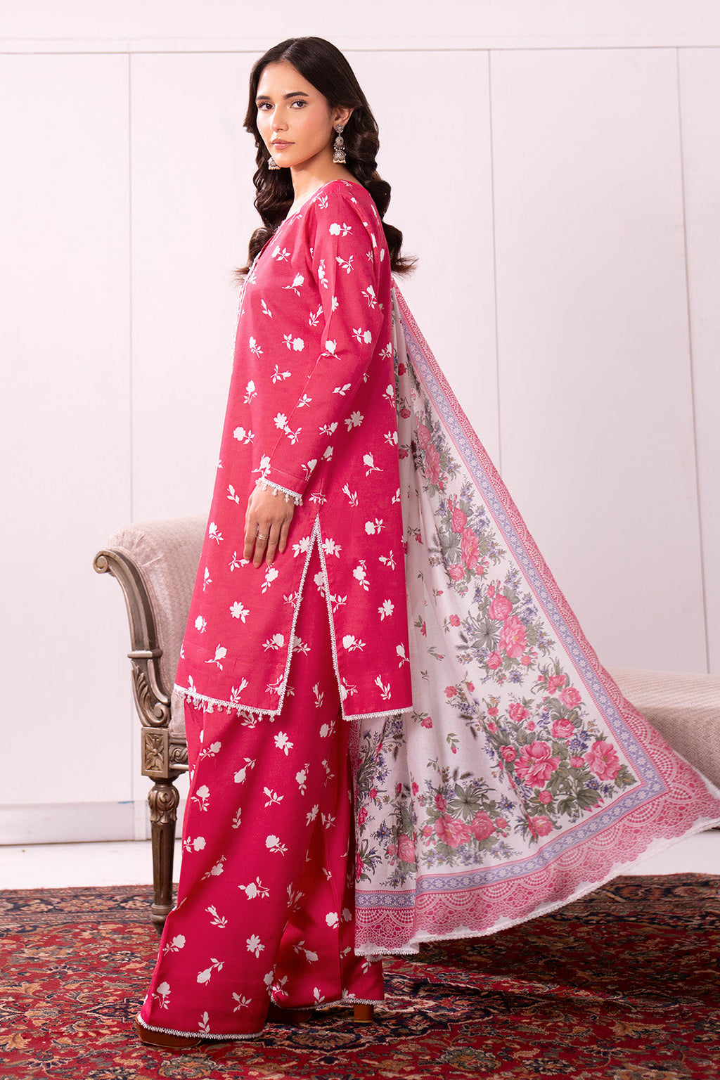 Printed - 3 Pc Lawn Suit (Lawn Dupatta)