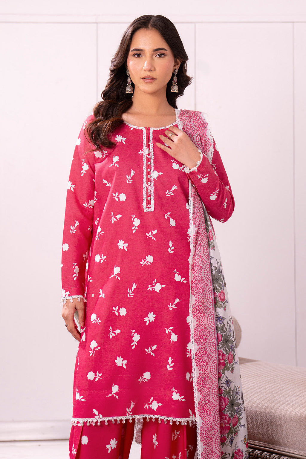 Printed - 3 Pc Lawn Suit (Lawn Dupatta)