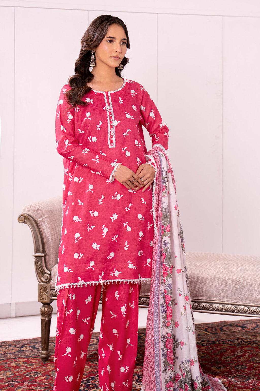 Printed - 3 Pc Lawn Suit (Lawn Dupatta)