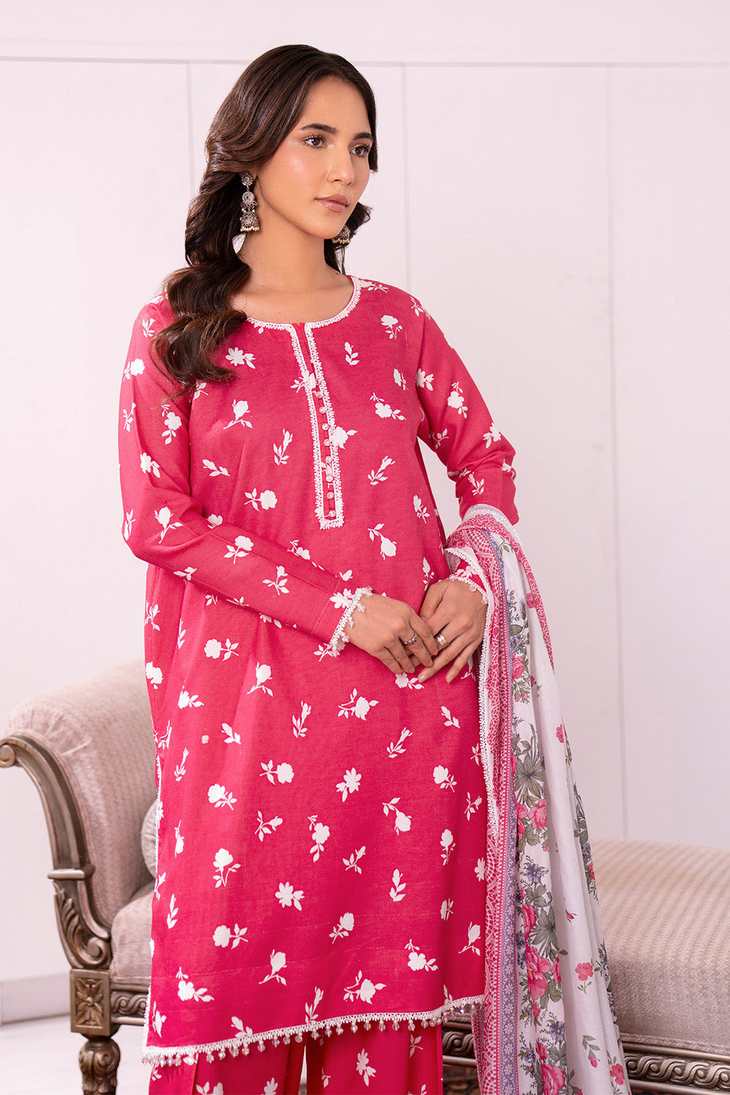 Printed - 3 Pc Lawn Suit (Lawn Dupatta)