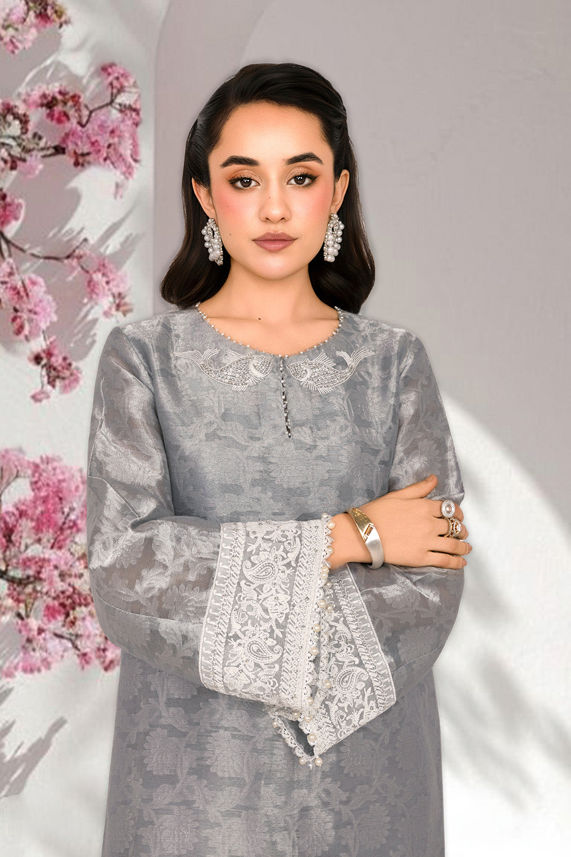 2PC SELF JAMAWAR & RAWSILK EID FESTIVE UNSTITCHED