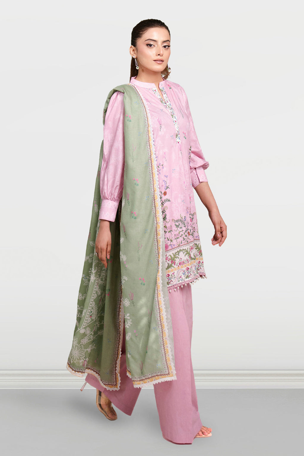 Printed - 3 Pc Cambric Suit