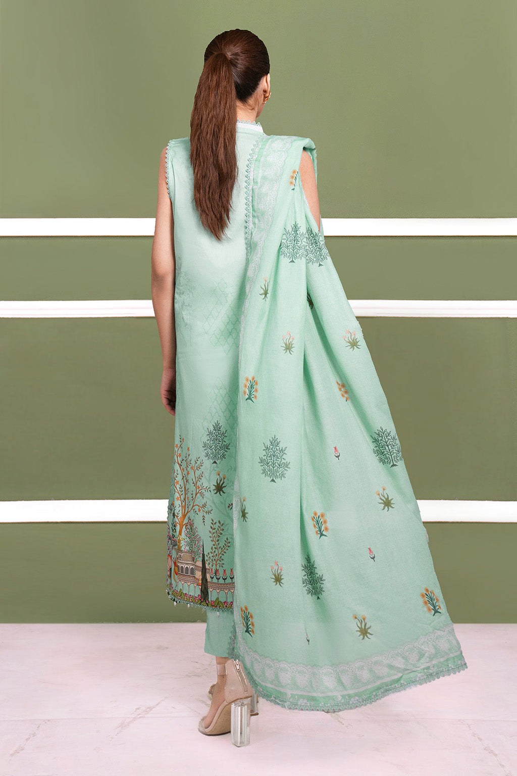 Printed - 3 Pc Cambric Suit