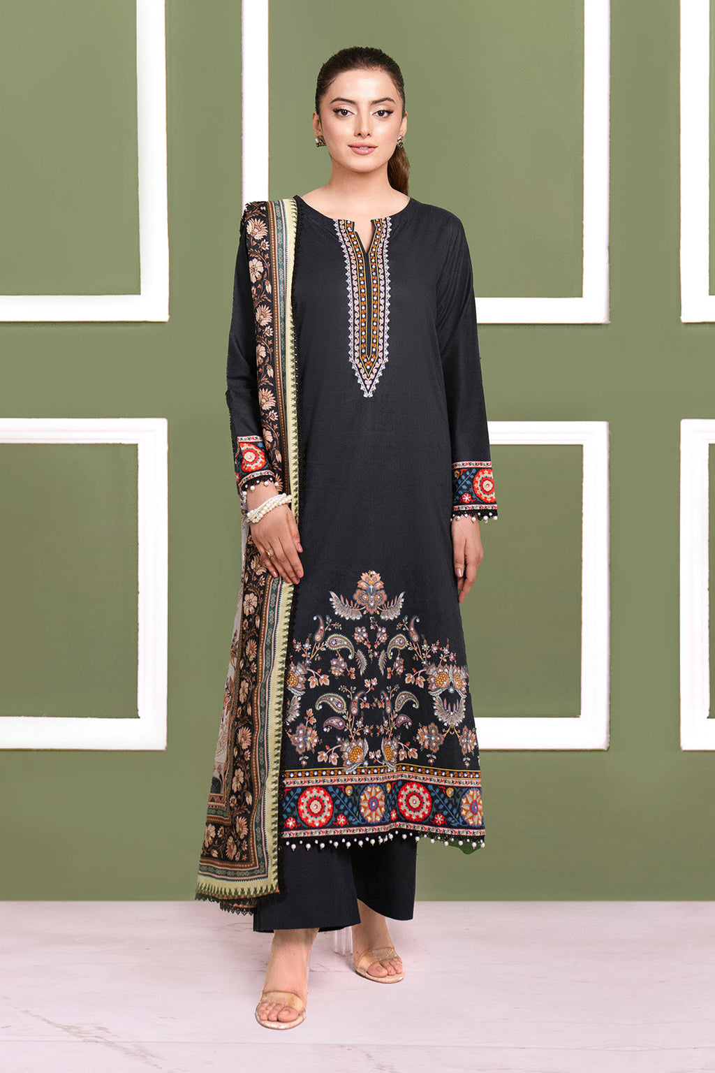 Printed - 3 Pc Cambric Suit