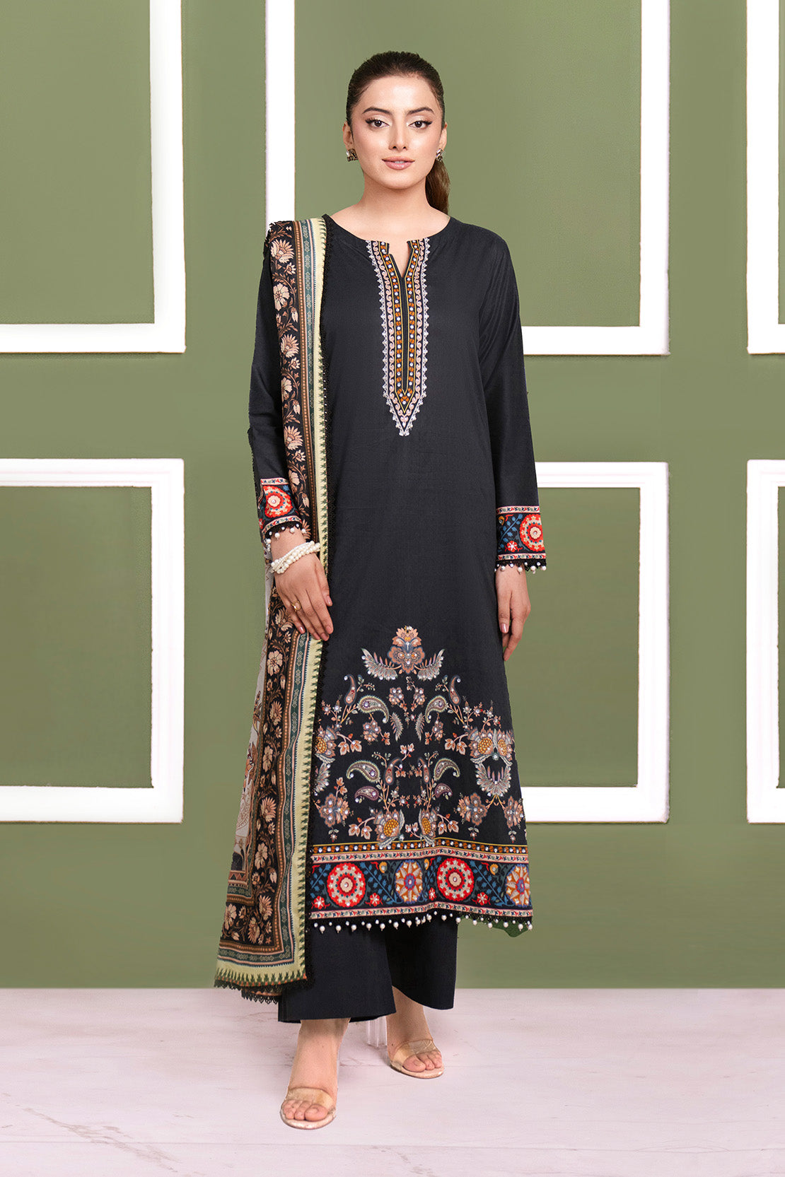Printed - 3 Pc Cambric Suit