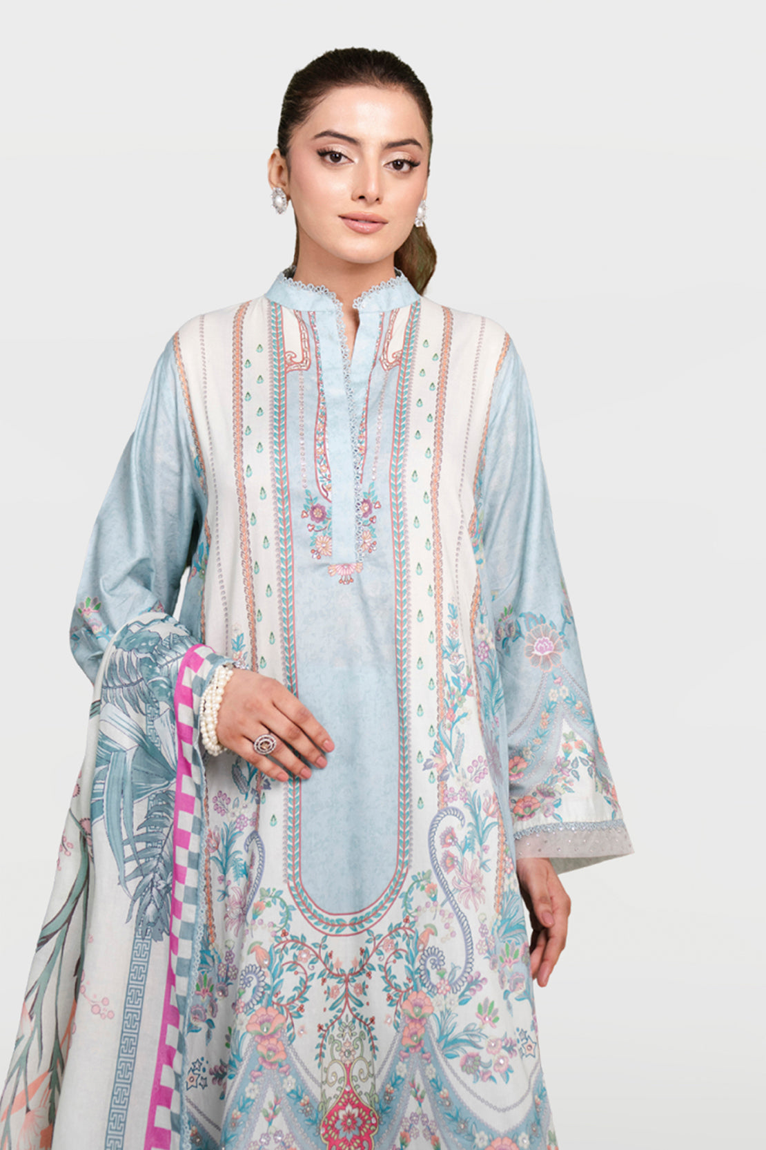 Printed - 3 Pc Cambric Suit