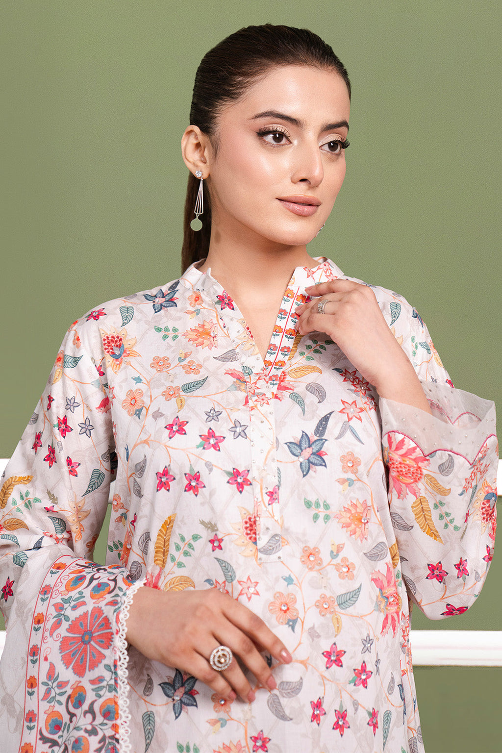 Printed - 3 Pc Cambric Suit
