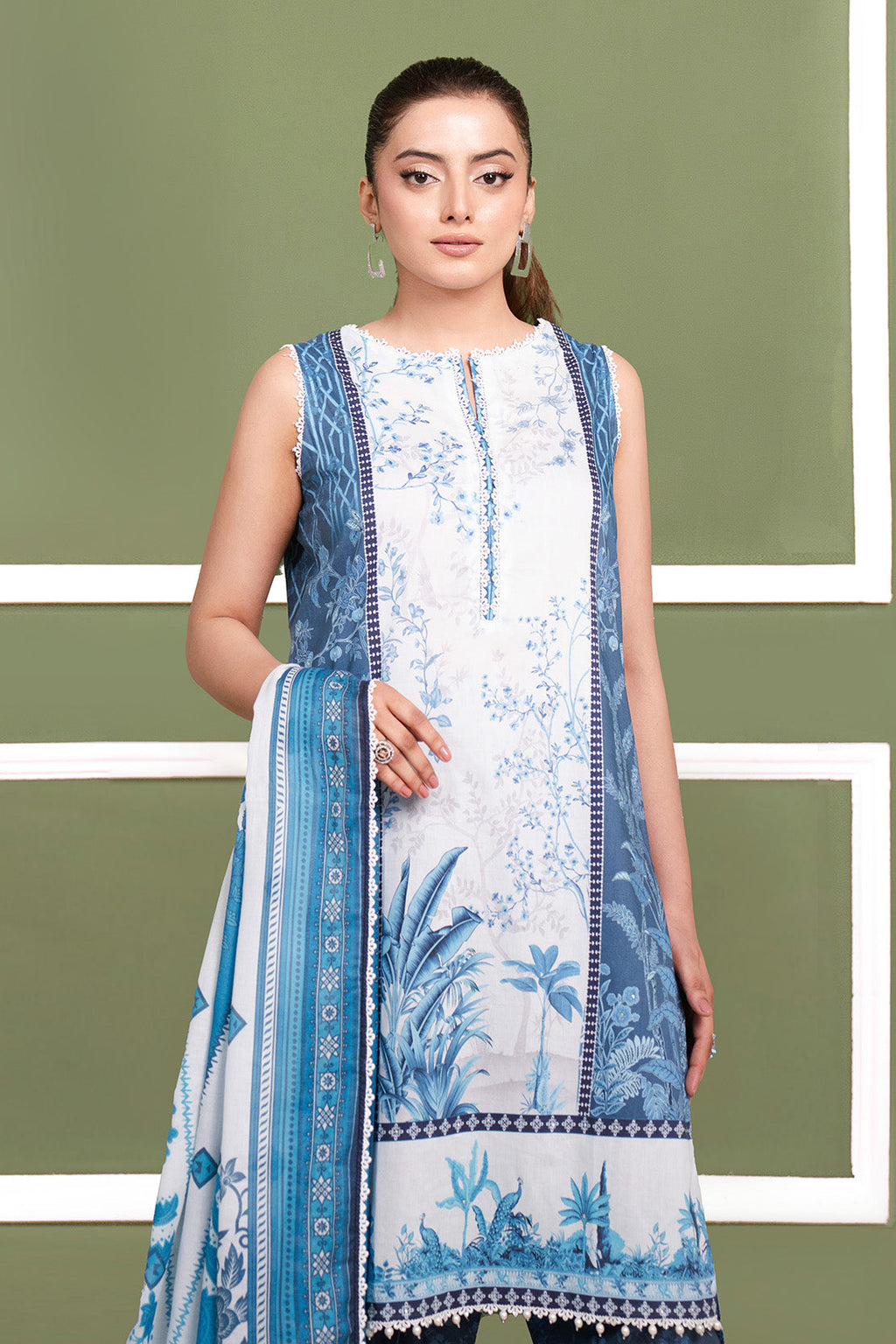 Printed - 3 Pc Cambric Suit
