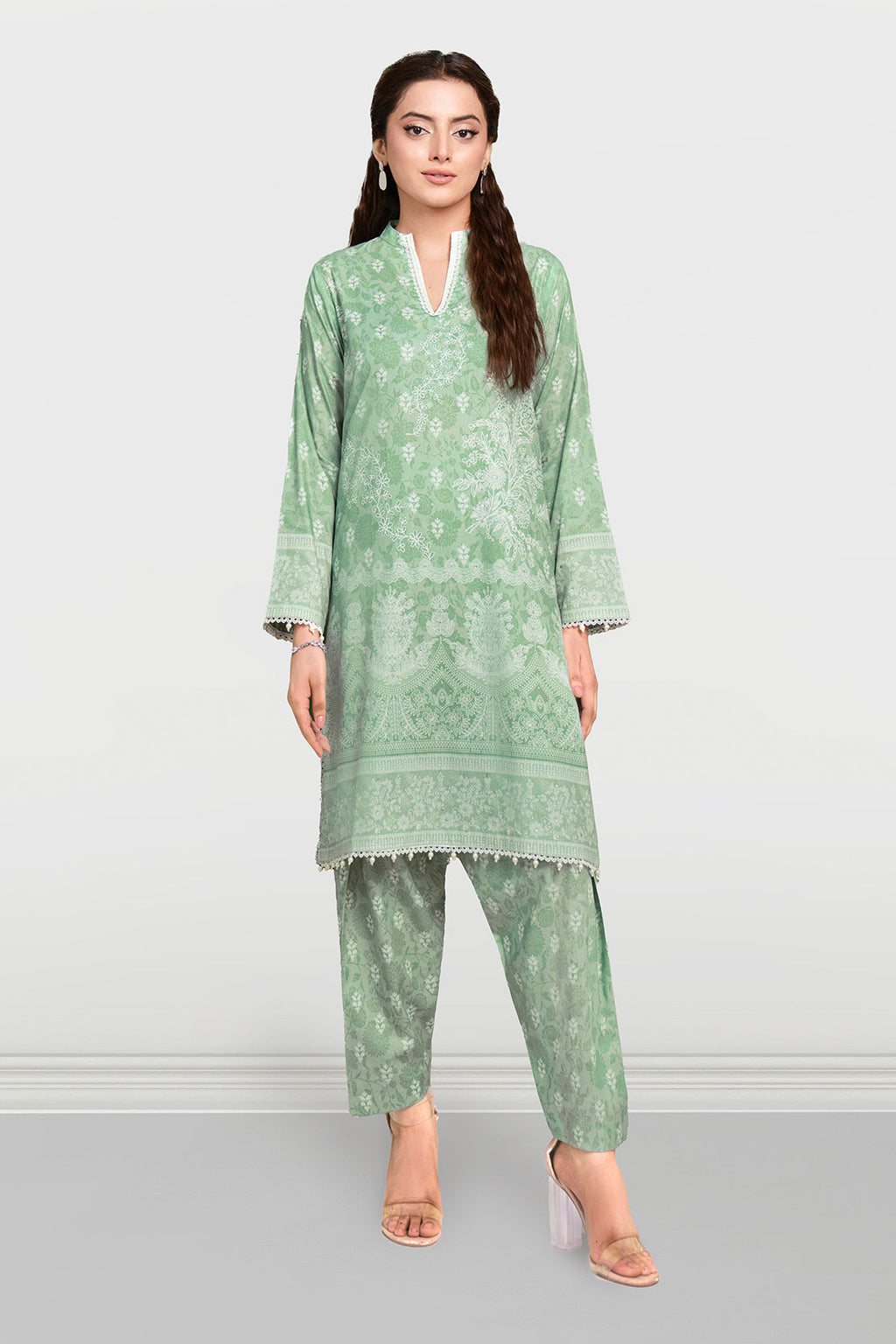 Printed - 2 Pc Cotton Viscose Suit