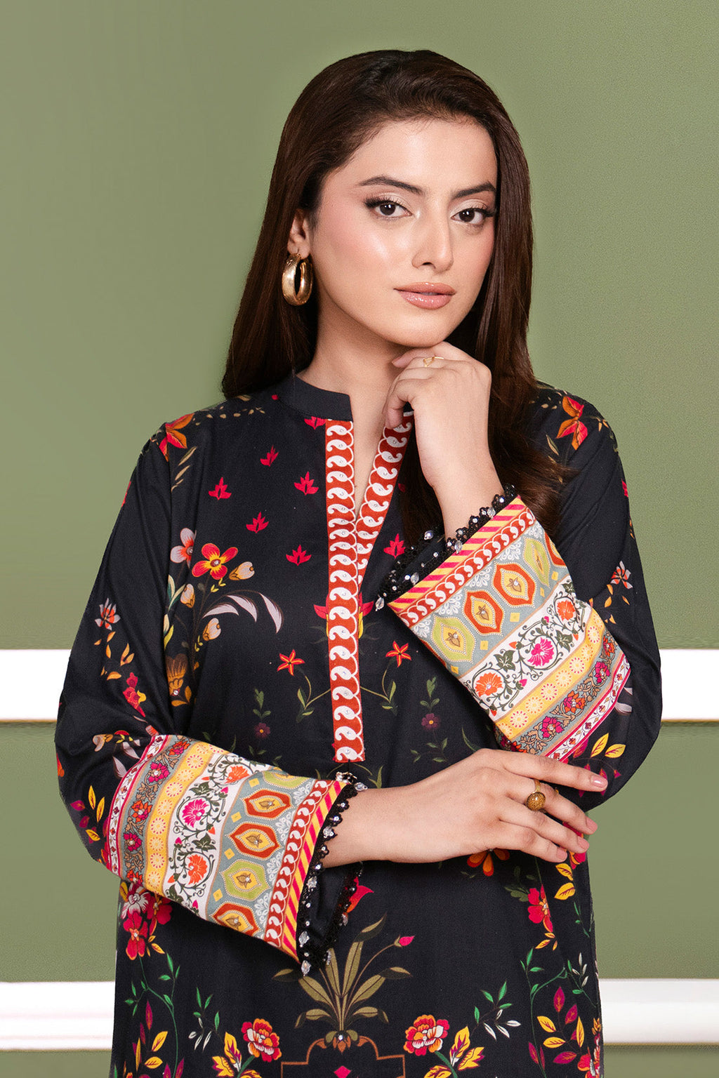 Printed - 2 Pc Cotton Viscose Suit