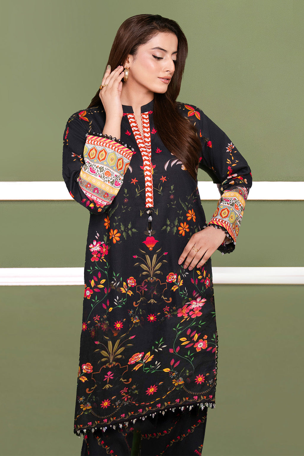 Printed - 2 Pc Cotton Viscose Suit