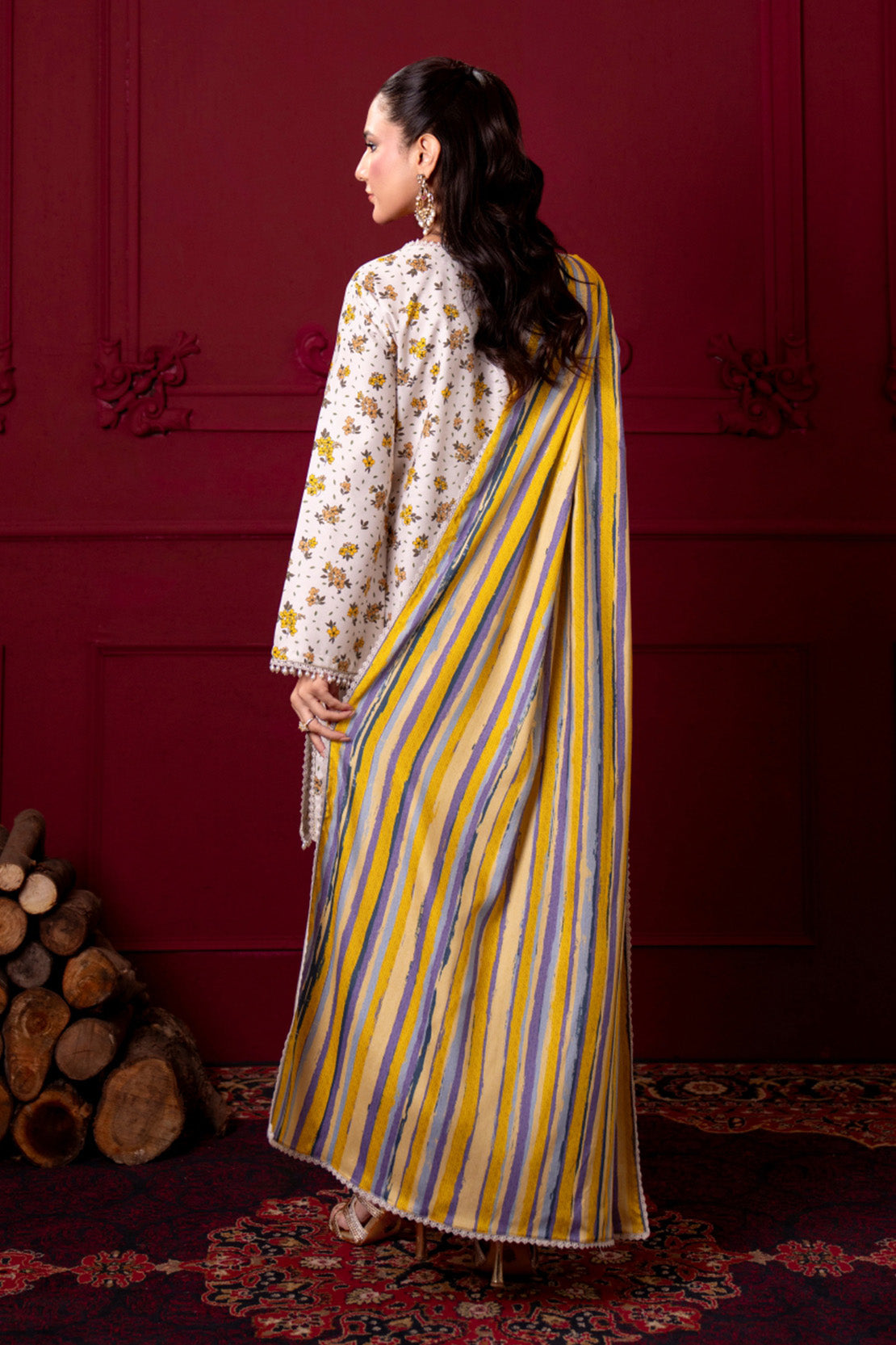 Printed - 3 Pc Linen Suit