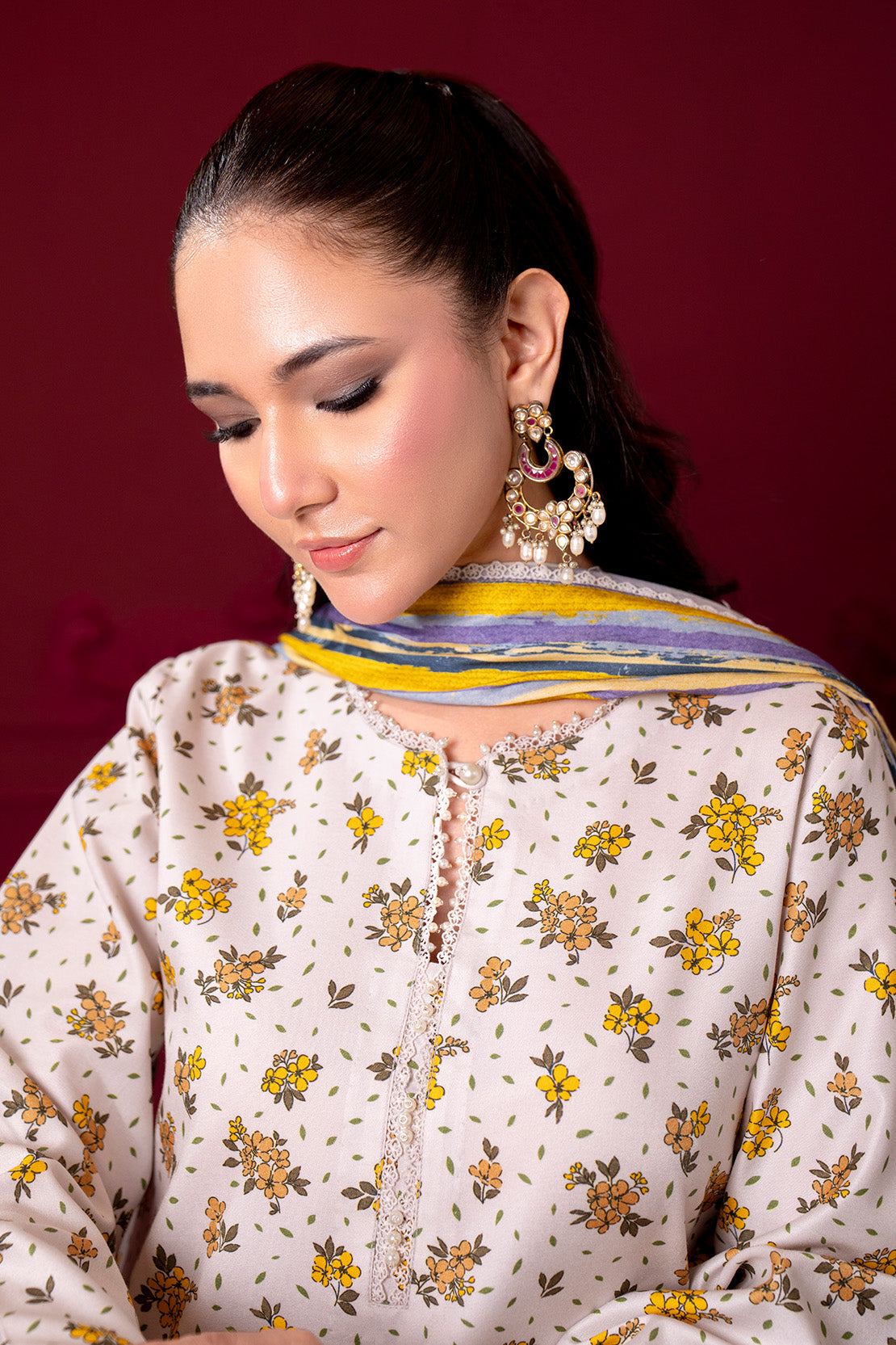 Printed - 3 Pc Linen Suit
