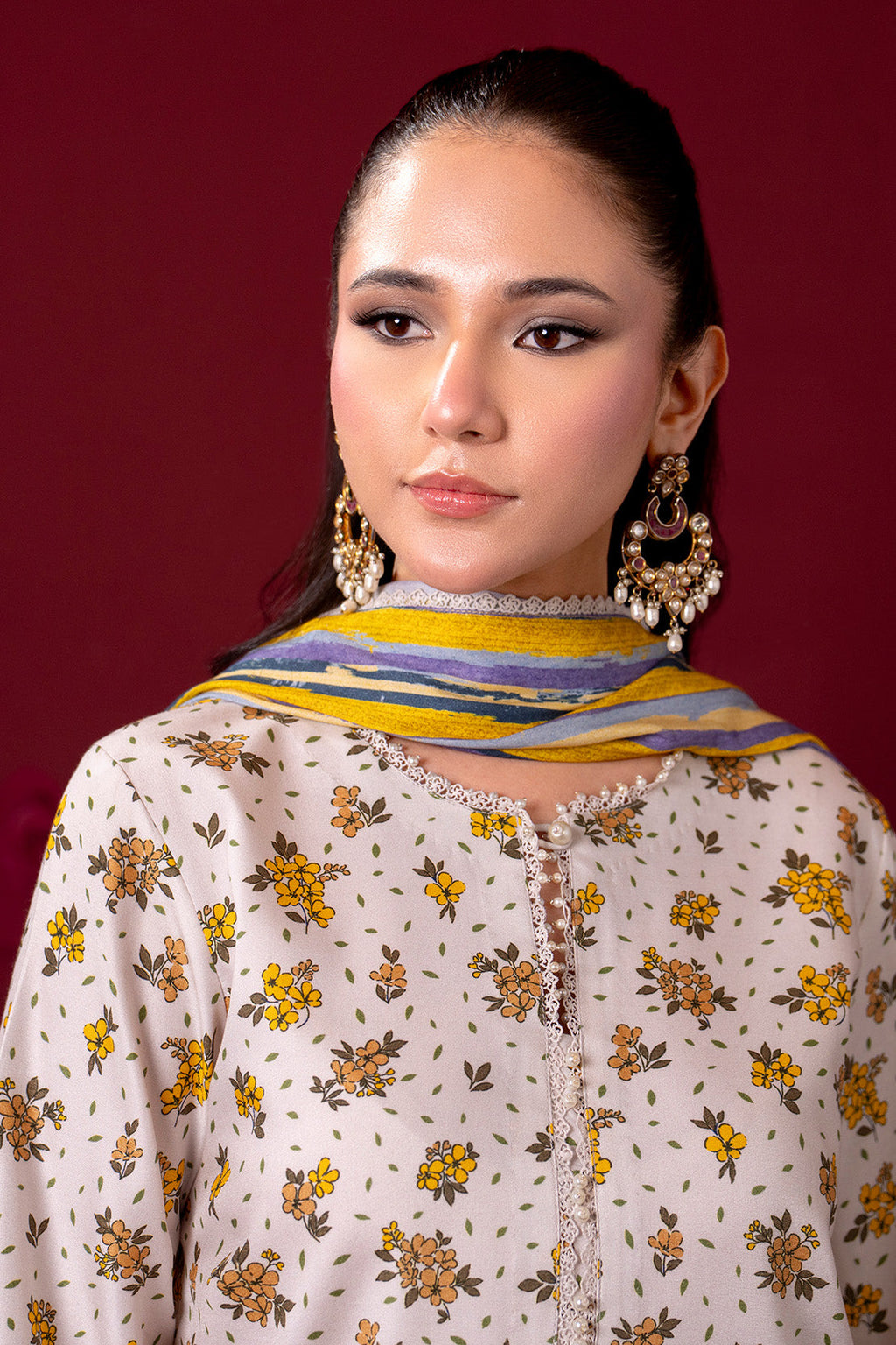 Printed - 3 Pc Linen Suit