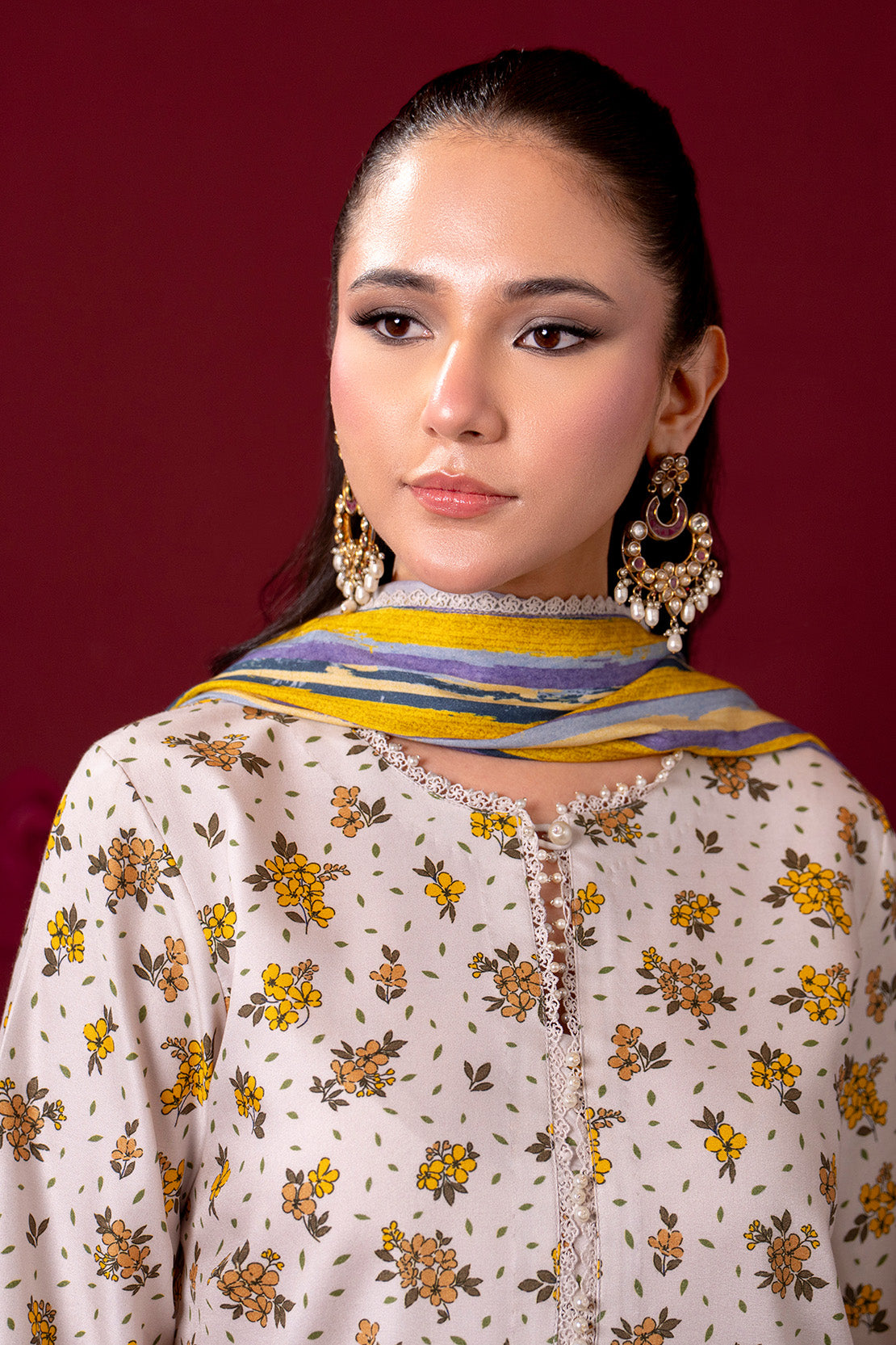 Printed - 3 Pc Linen Suit