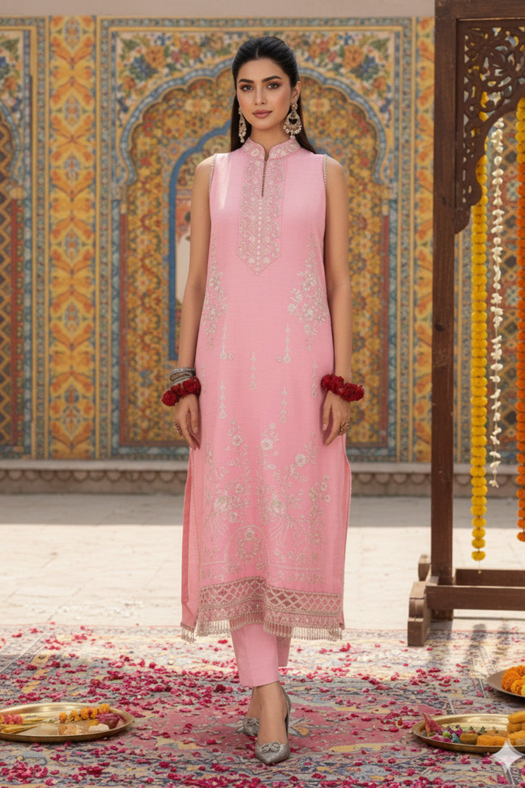 2PC Wedding Unstitched (Raw Silk)
