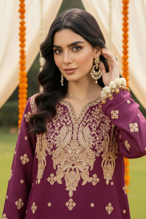 2PC Wedding Unstitched (Raw Silk)