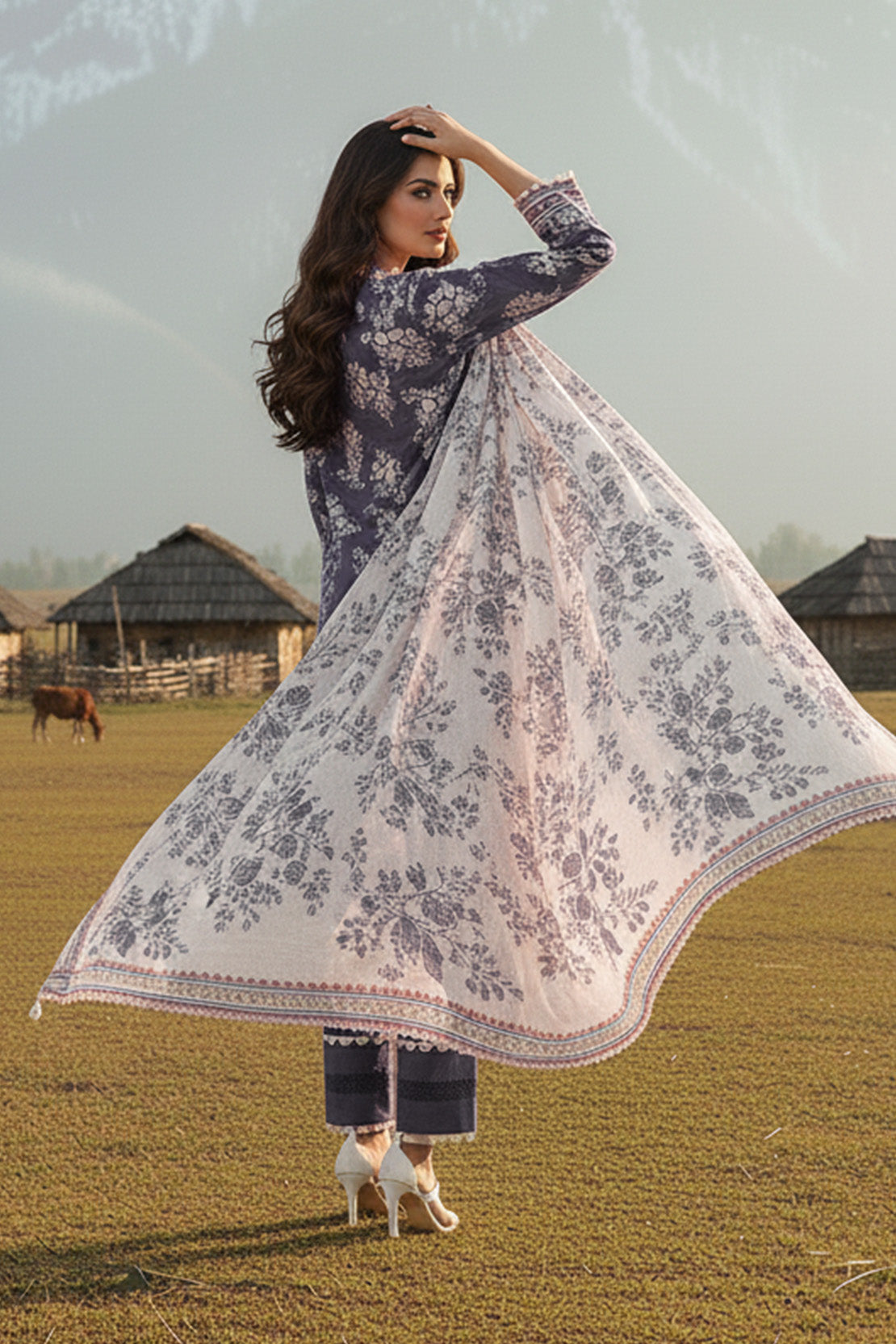 Printed - 2 Pc Karandi Suit