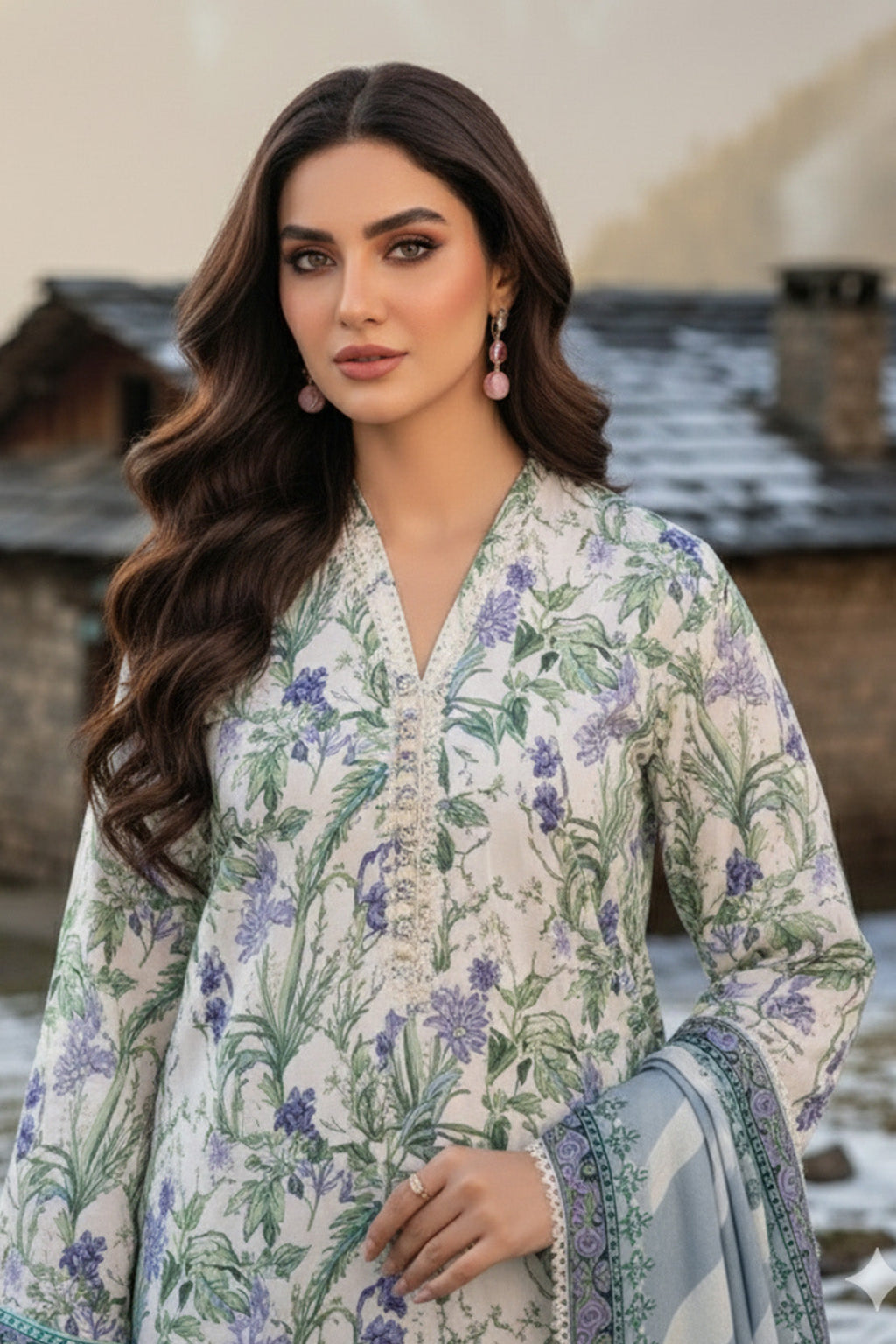 Printed - 2 Pc Karandi Suit