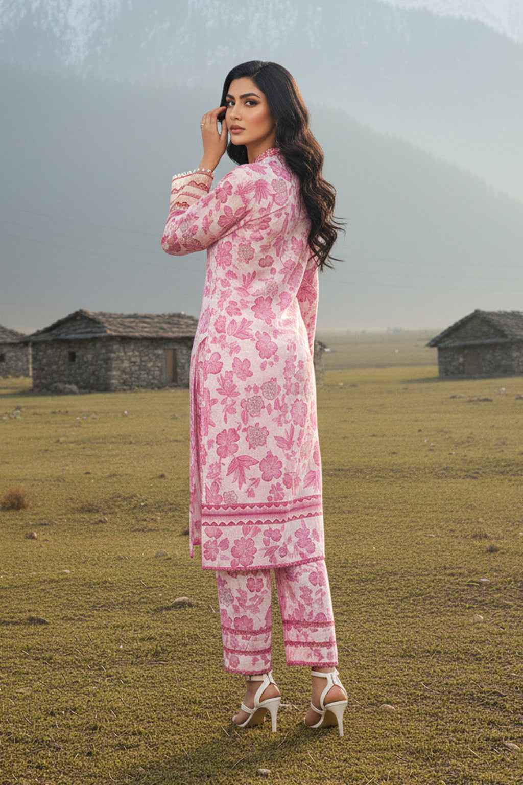 Printed - 2 Pc Karandi Suit