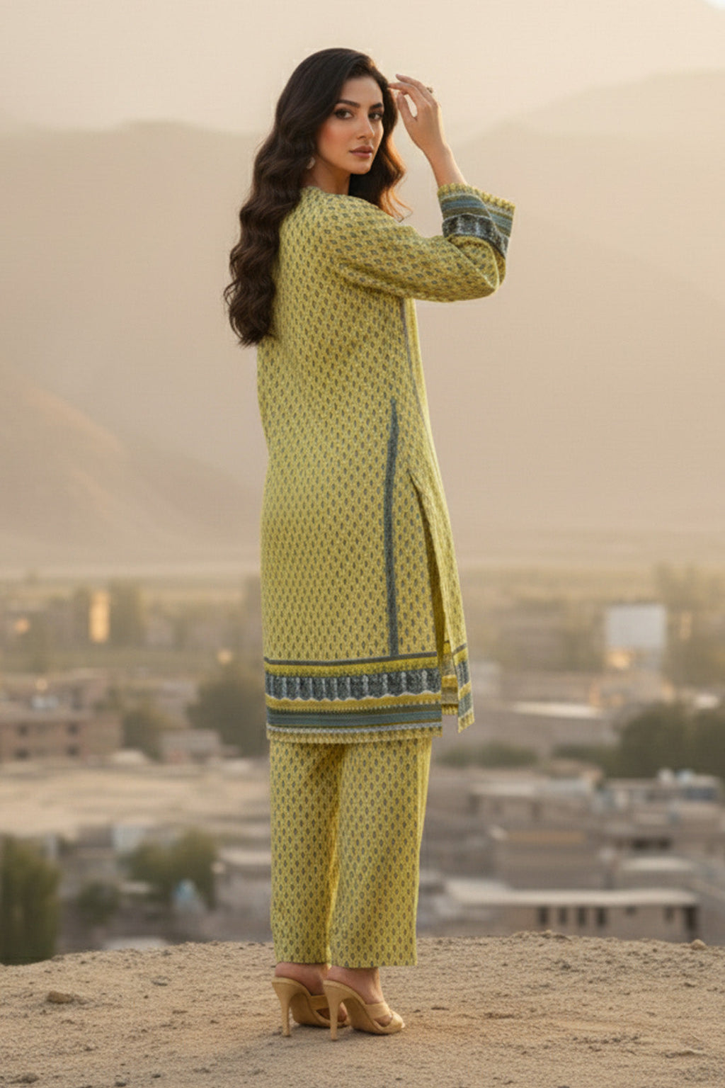 Printed - 2 Pc Karandi Suit