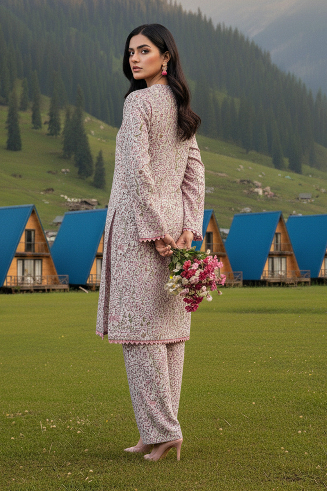 Printed - 2 Pc Karandi Suit