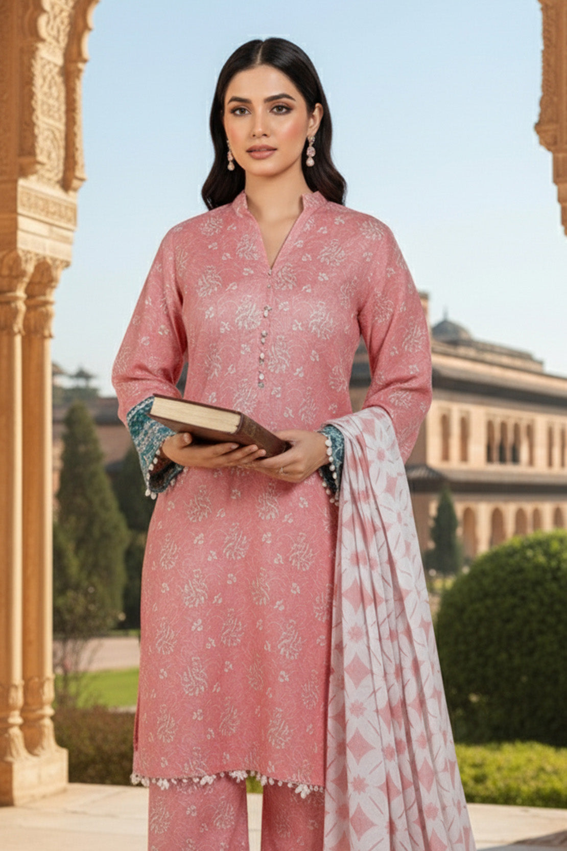 Printed - 3 Pc Karandi Suit