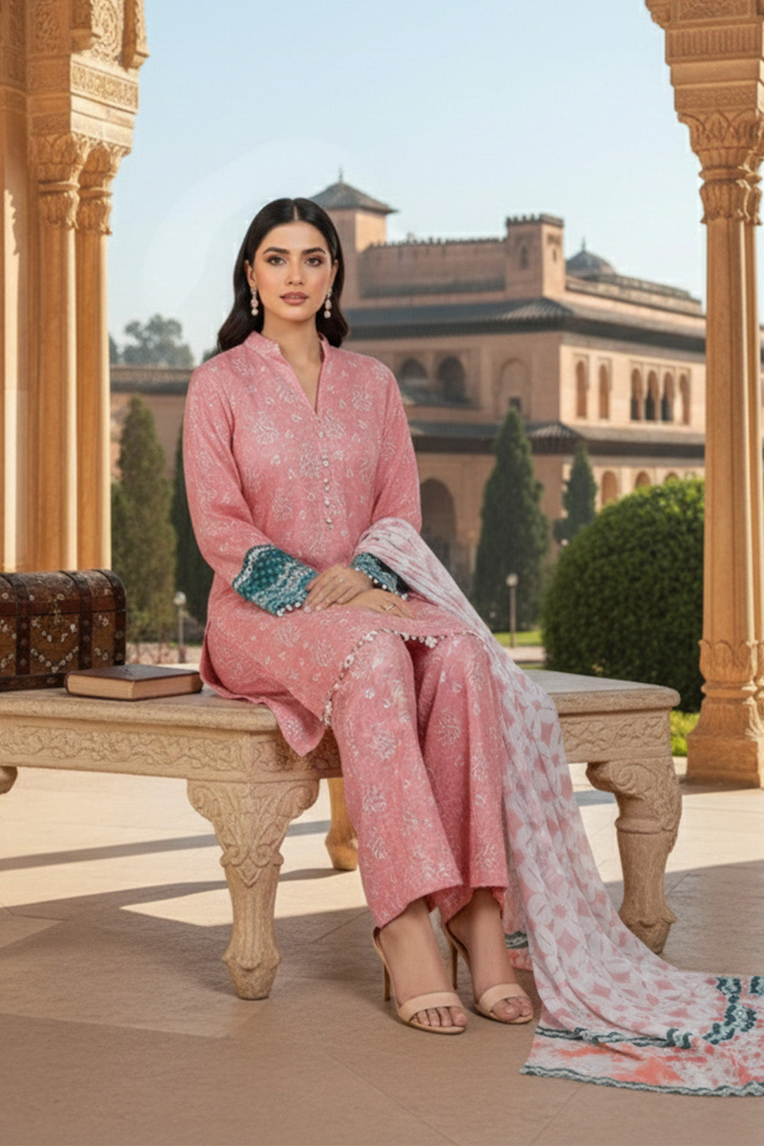 Printed - 3 Pc Karandi Suit