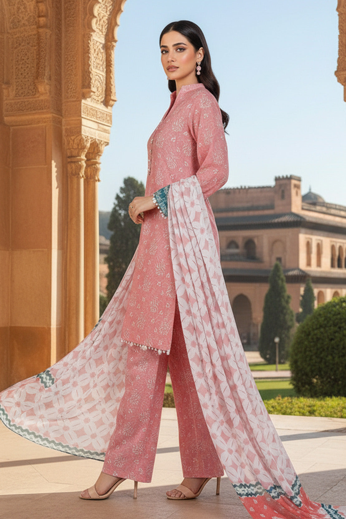 Printed - 3 Pc Karandi Suit