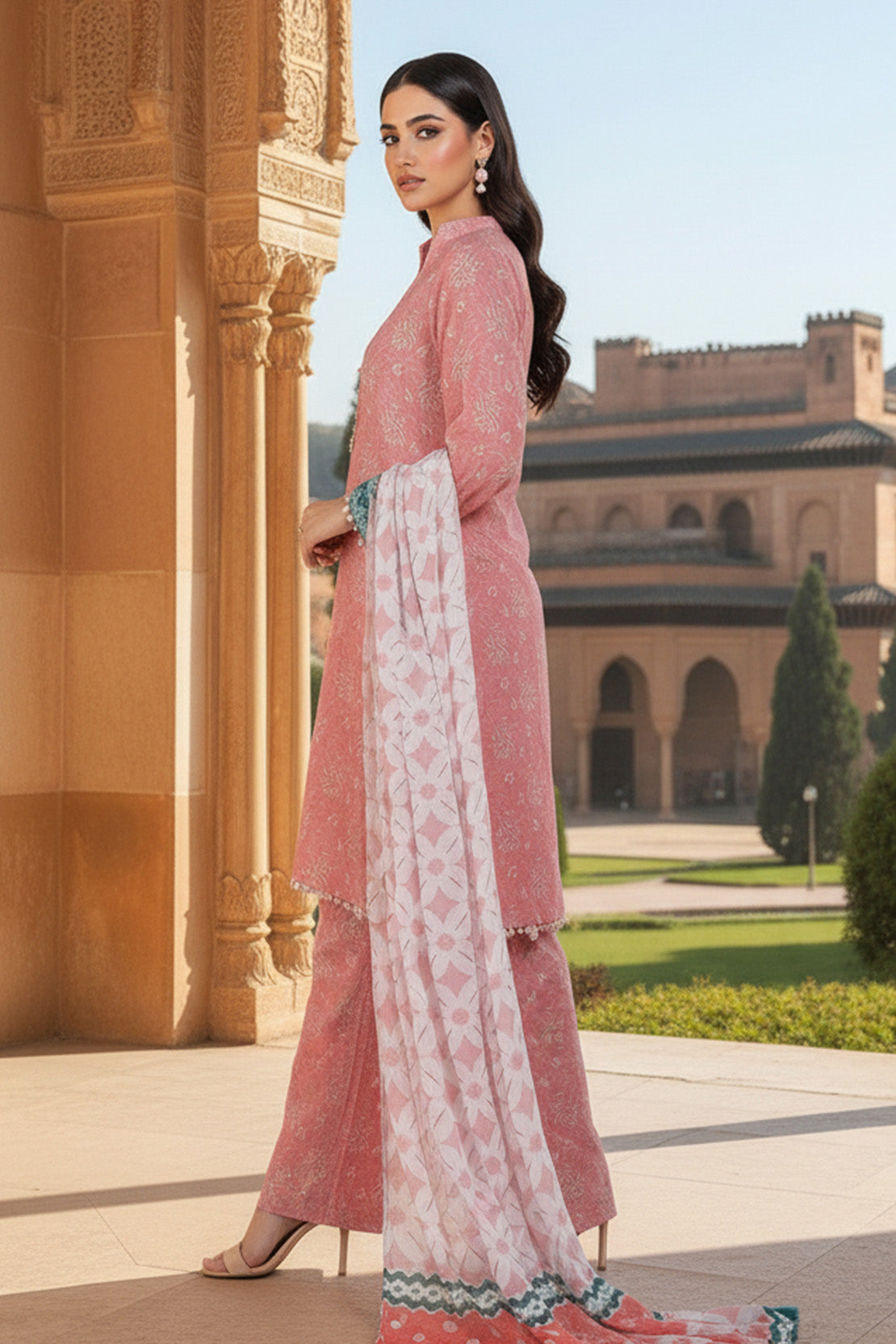 Printed - 3 Pc Karandi Suit