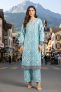 Embroidered - 2 Pc Slub Karandi Suit