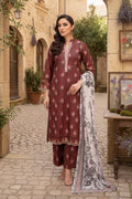 Printed - 3 Pc Slub Karandi Suit