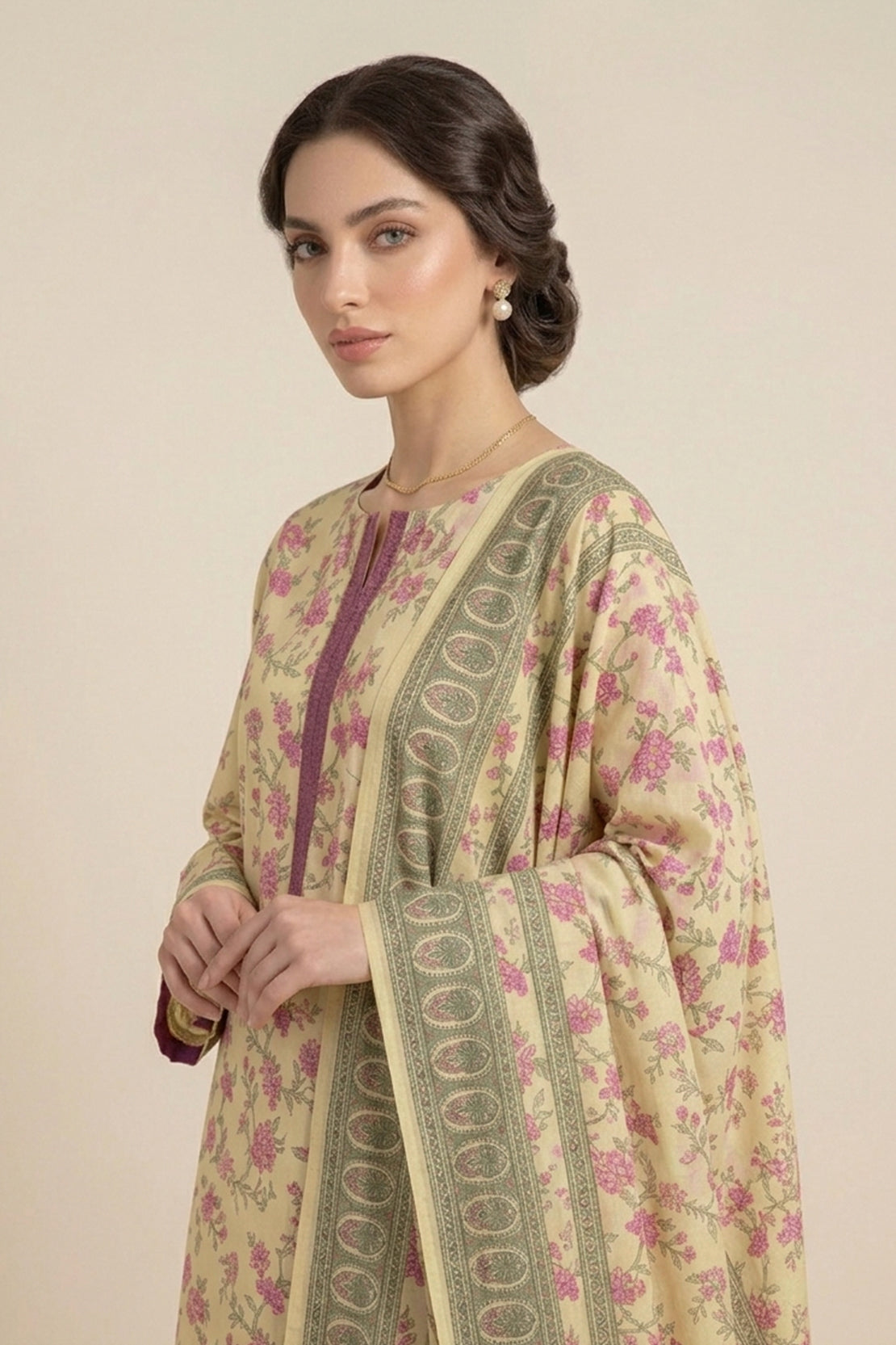 Embroidered - 2 Pc Lawn Suit (Shirt & Dupatta)