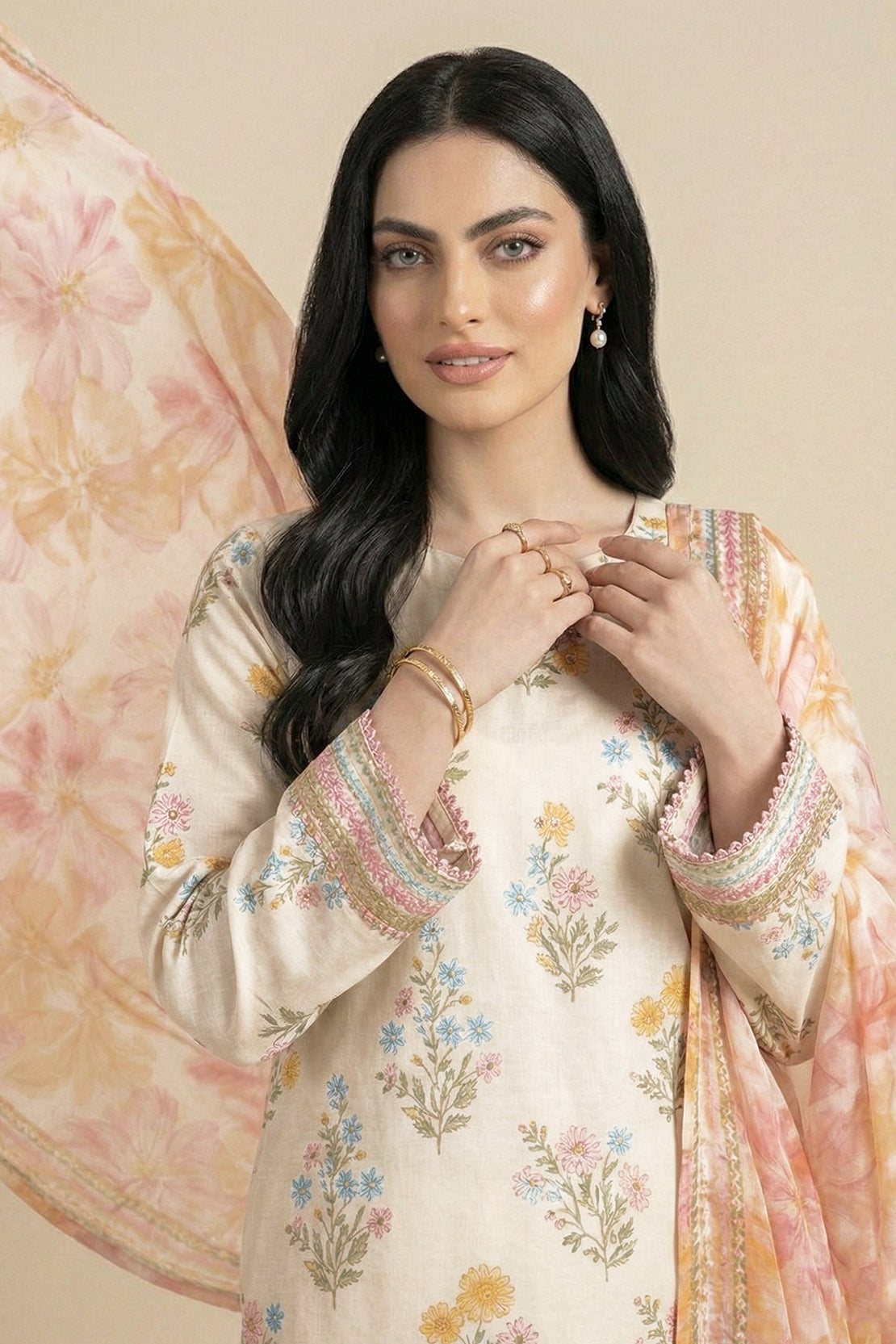 Embroidered - 2 Pc Lawn Suit (Shirt & Dupatta)