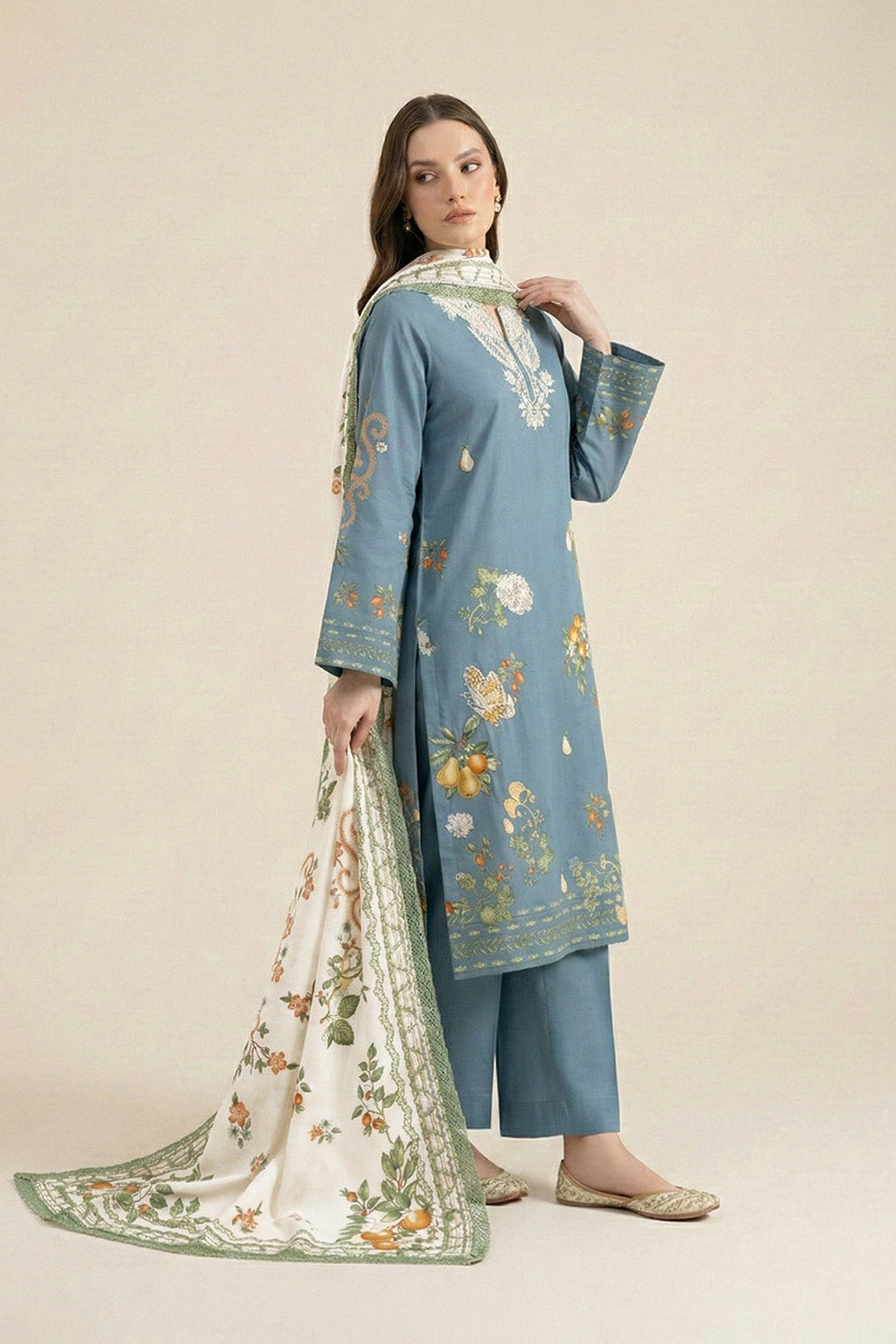Embroidered - 2 Pc Lawn Suit (Shirt & Dupatta)