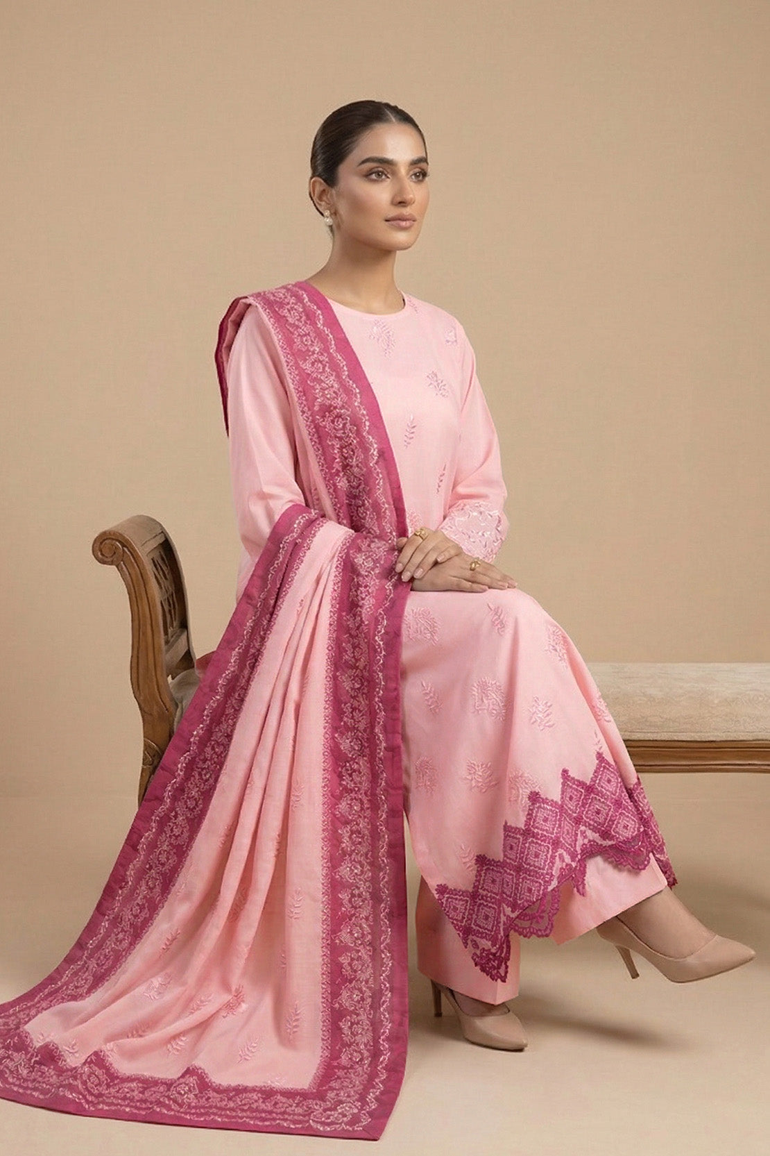 Embroidered - 2 Pc Lawn Suit (Shirt & Dupatta)