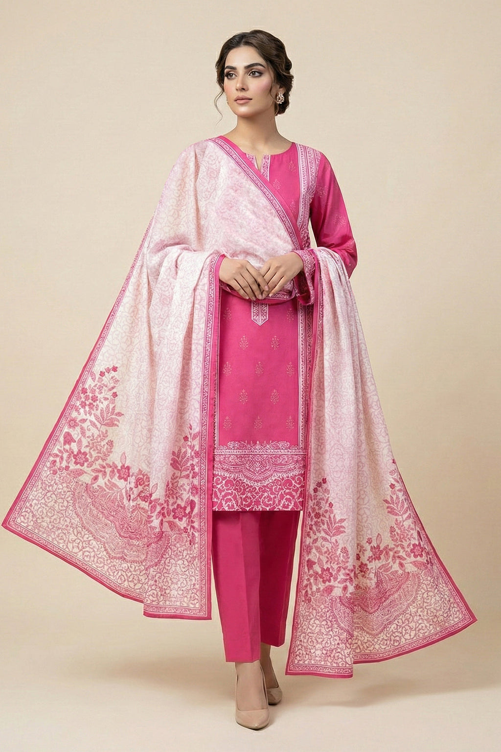 Printed - 2 Pc Lawn Suit (Shirt & Dupatta)