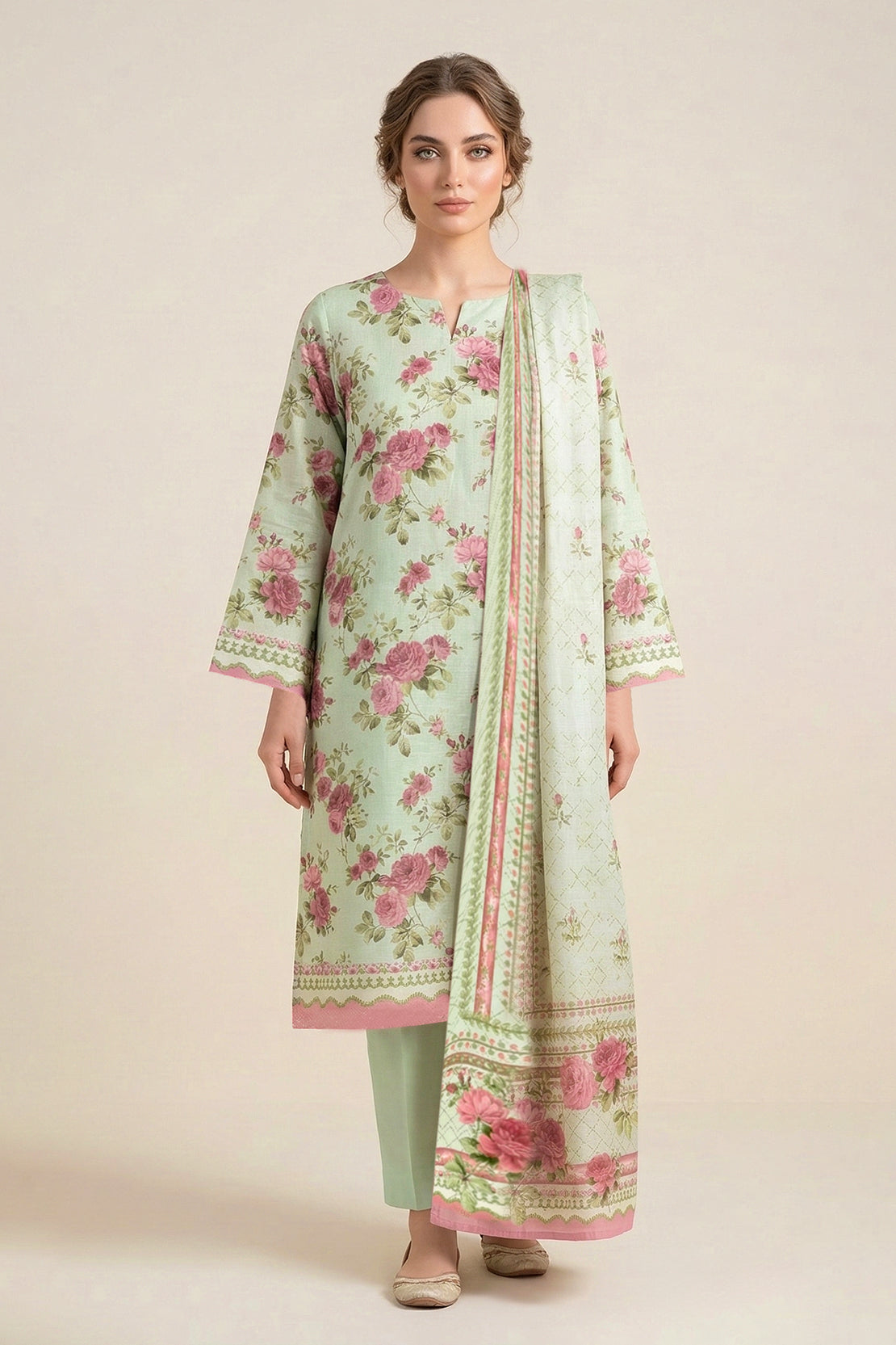 Printed - 2 Pc Lawn Suit (Shirt & Dupatta)