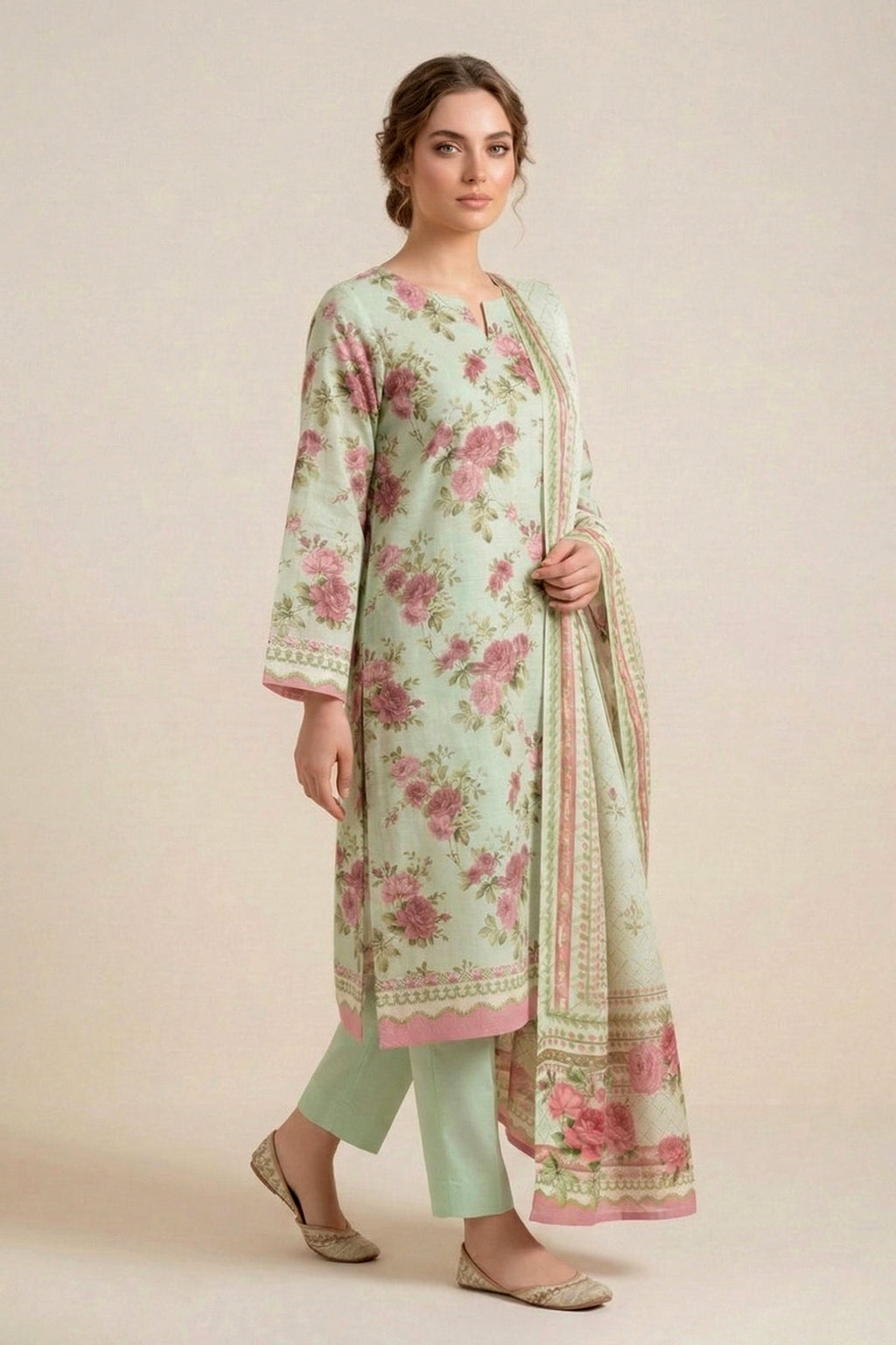 Printed - 2 Pc Lawn Suit (Shirt & Dupatta)