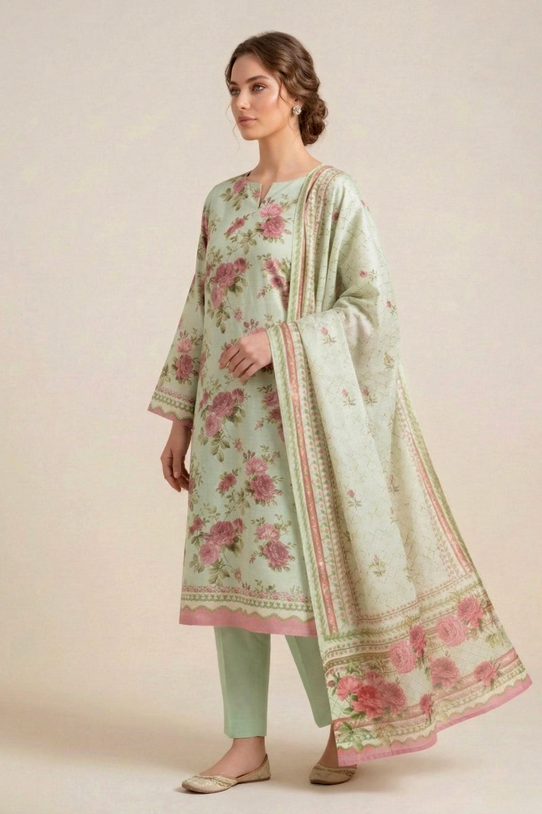 Printed - 2 Pc Lawn Suit (Shirt & Dupatta)