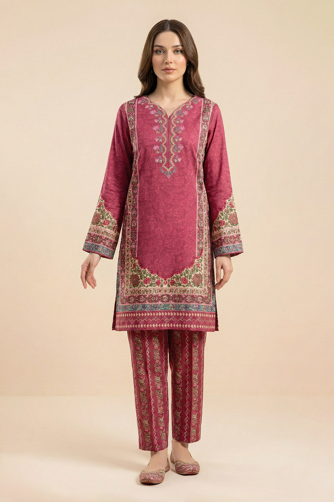 Embroidered - 2 Pc Lawn Suit