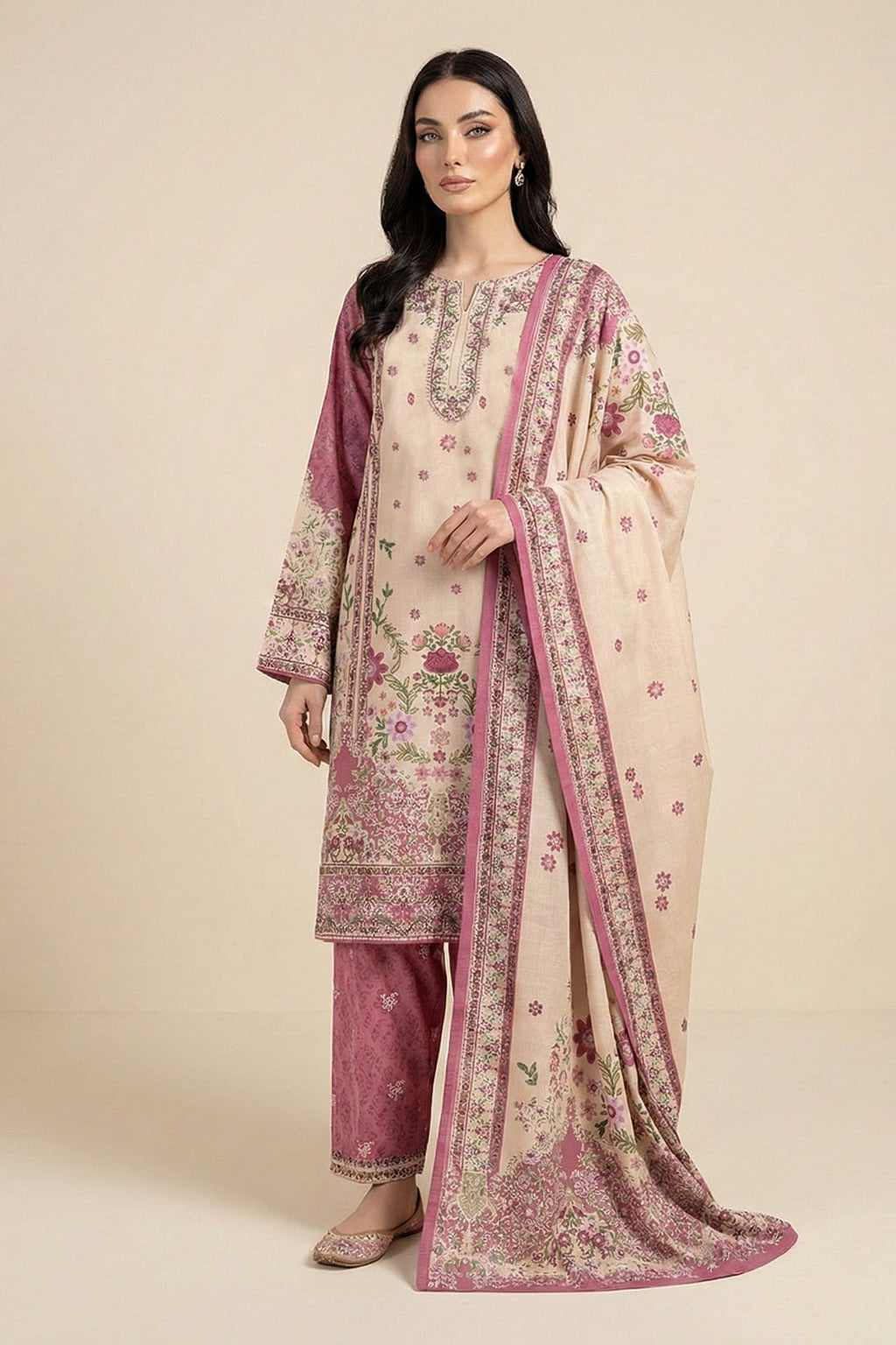 Embroidered - 3 Pc Lawn Suit