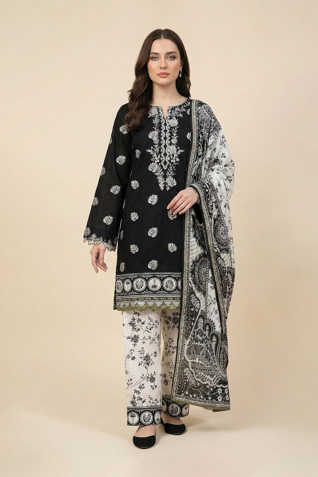 Embroidered - 3 Pc Lawn Suit