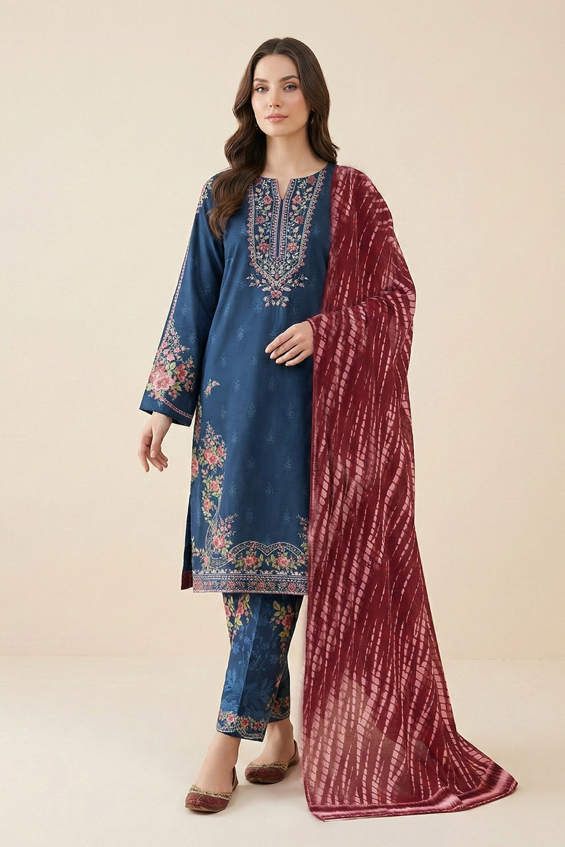 Embroidered - 3 Pc Lawn Suit