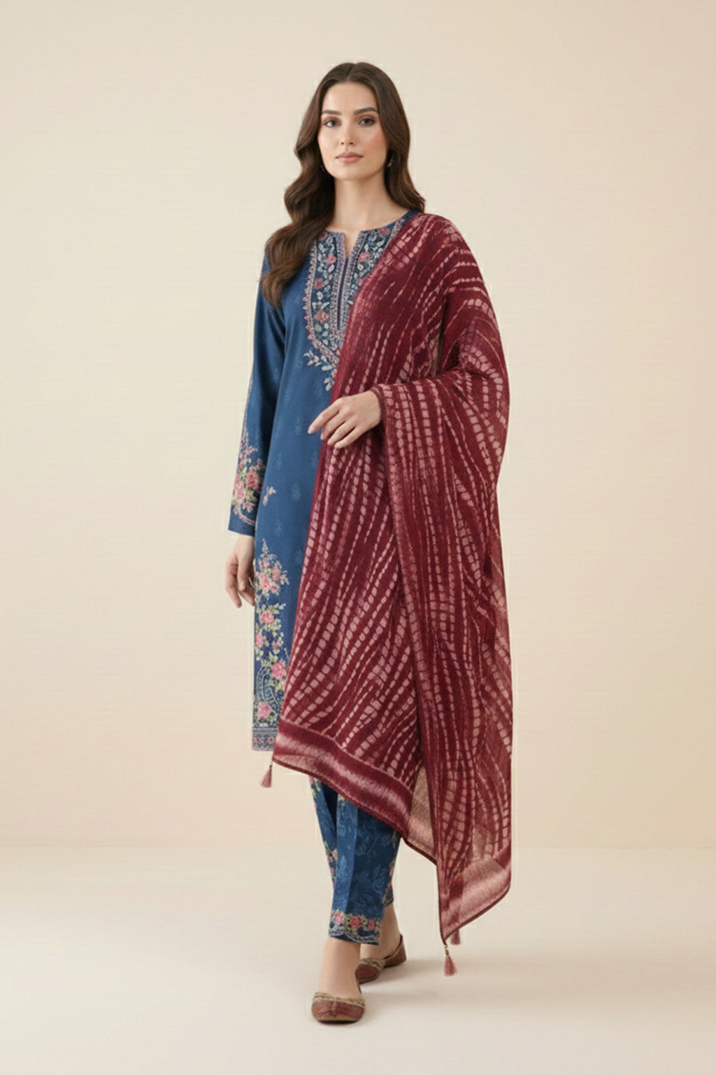 Embroidered - 3 Pc Lawn Suit