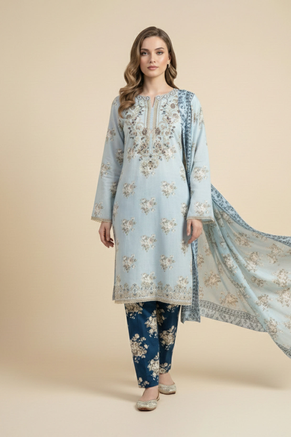Embroidered - 3 Pc Lawn Suit
